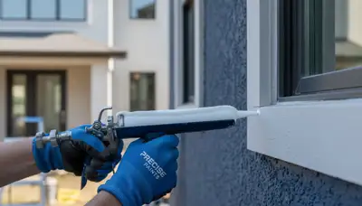 Professional caulking and sealing on New Orleans home exterior for moisture and weather protection
