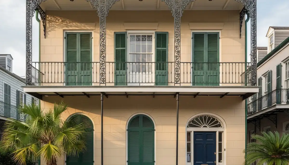 Freshly painted New Orleans LA home exterior with smooth, durable finish by local house painters