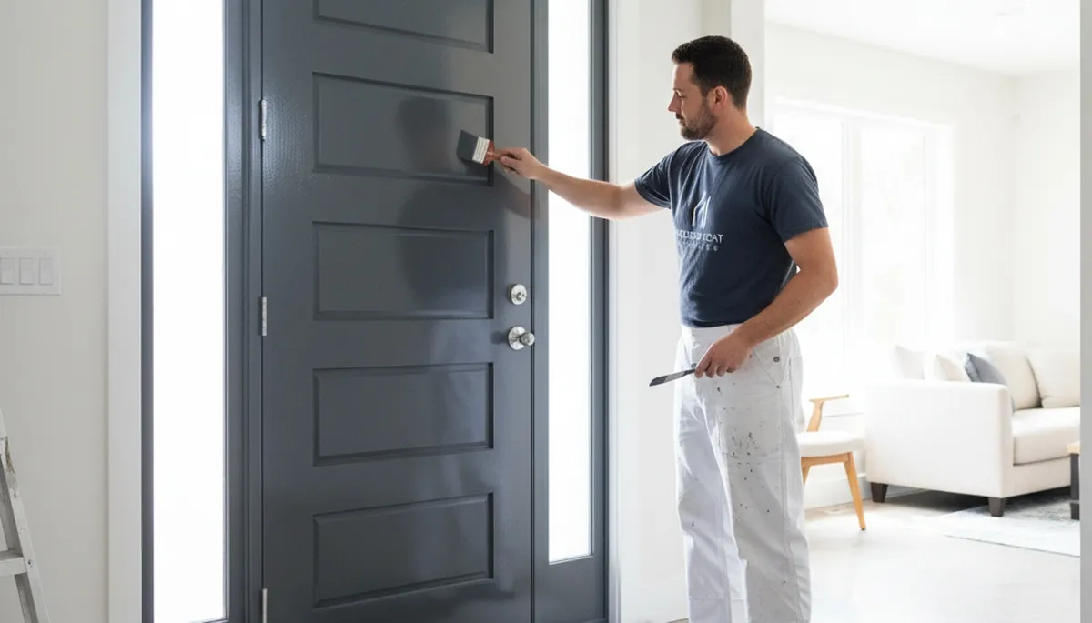 Professional door painting by house painters in New Orleans, LA with durable weather-resistant finish