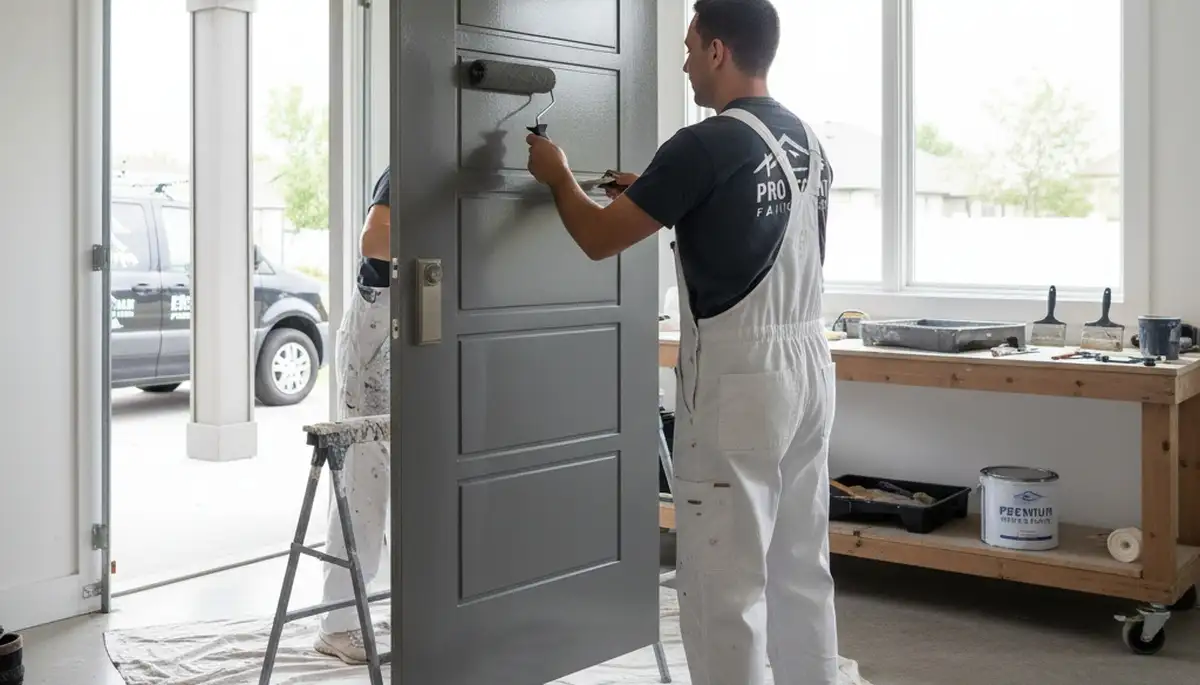 Professional door painting in New Orleans LA by expert house painters using weather-resistant finishes