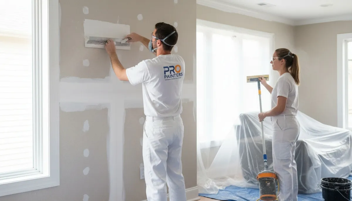 Drywall repair and wall restoration by house painters in New Orleans, LA home interior