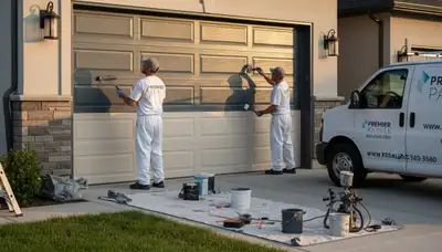 Professional garage door painting in New Orleans LA by expert house painters for lasting curb appeal