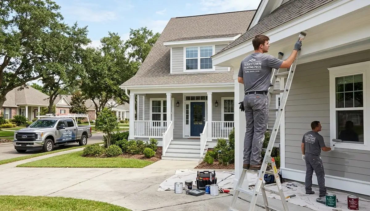 Professional house painters in New Orleans LA providing residential exterior painting services