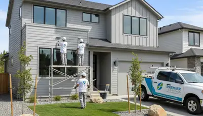 Professional siding painting on a New Orleans LA home by expert local house painters