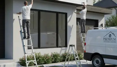 Professional trim and fascia painting on New Orleans home exterior by expert local painters